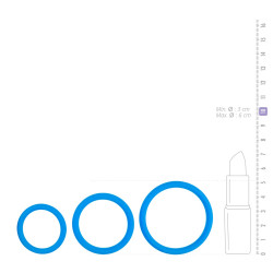 EasyToys Men Only Cockrings en silicone Bleus x3